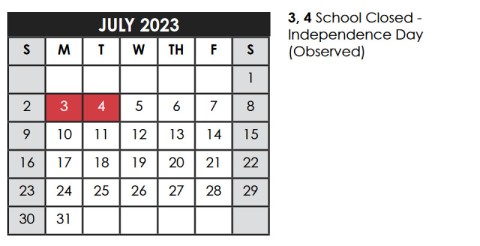 Jul 2023 Calendar
